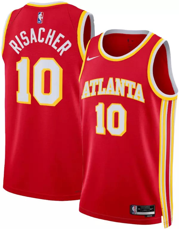 Atlanta Hawks Zaccharie Risacher Nike Red Swingman Jersey - Icon Edition