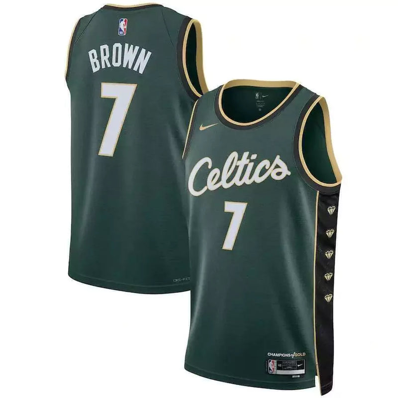 Boston Celtics Nike Green Swingman Jersey - City Edition - Jaylen Brown