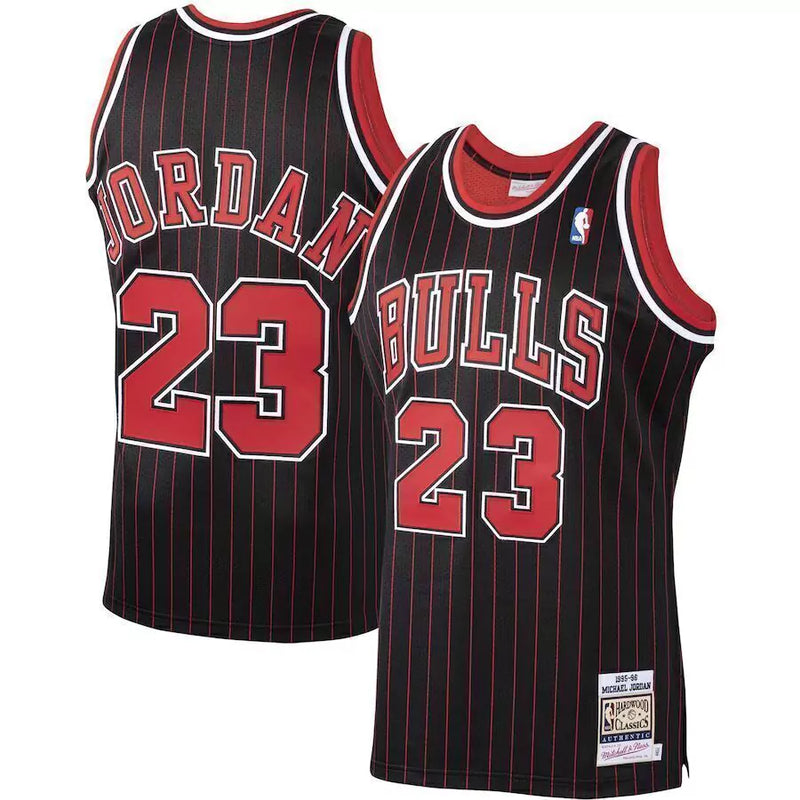 Chicago Bulls Michael Jordan Mitchell & Ness Black 1995/96 Hardwood Classics Jersey