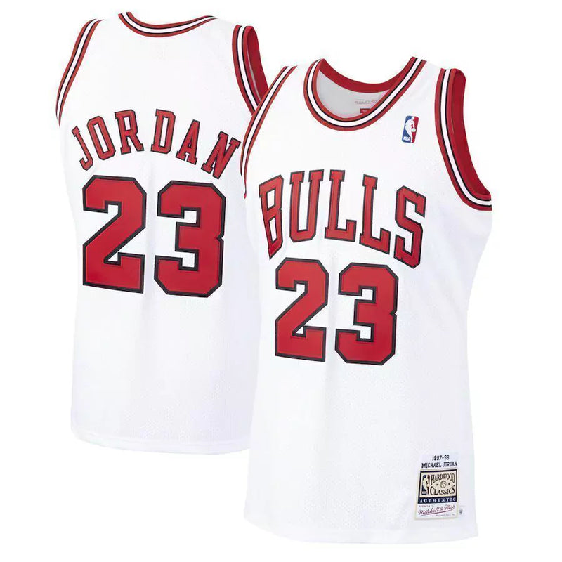 Chicago Bulls Michael Jordan Mitchell & Ness White 1997/98 Hardwood Classics Jersey